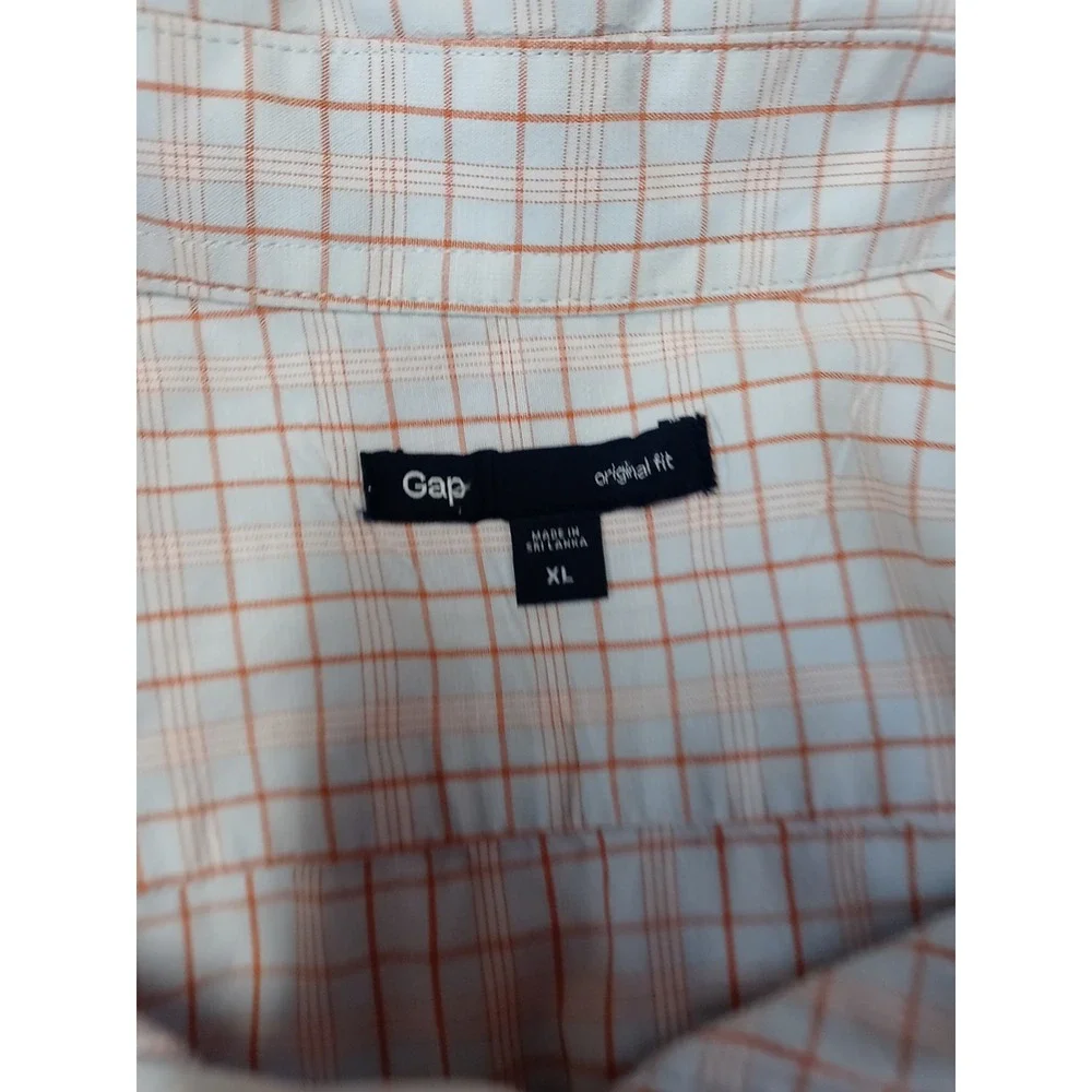Vintage The Gap Plaid Shirt Men's Size XL Short Sleeve Button Down Gap Shirt - Picture 9 of 10